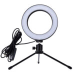 Φωτιστικό δαχτυλίδι LED ZD67B με μίνι τρίποδα, Φ 16cm, 12W