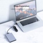 ORICO USB hub TWU32-4A, 4x θυρών, USB 3.0, 5Gbps, USB σύνδεση, έξτρα τροφοδοσία, μαύρο - Image 2