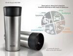 BRUNO θερμός BRN-0068, εργονομικό καπάκι, anti-slip, 360ml, ασημί - Image 2