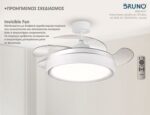 BRUNO ανεμιστήρας οροφής με LED φως BRN-0227, AC 82W, 42", Φ107x47εκ, λευκός - Image 2