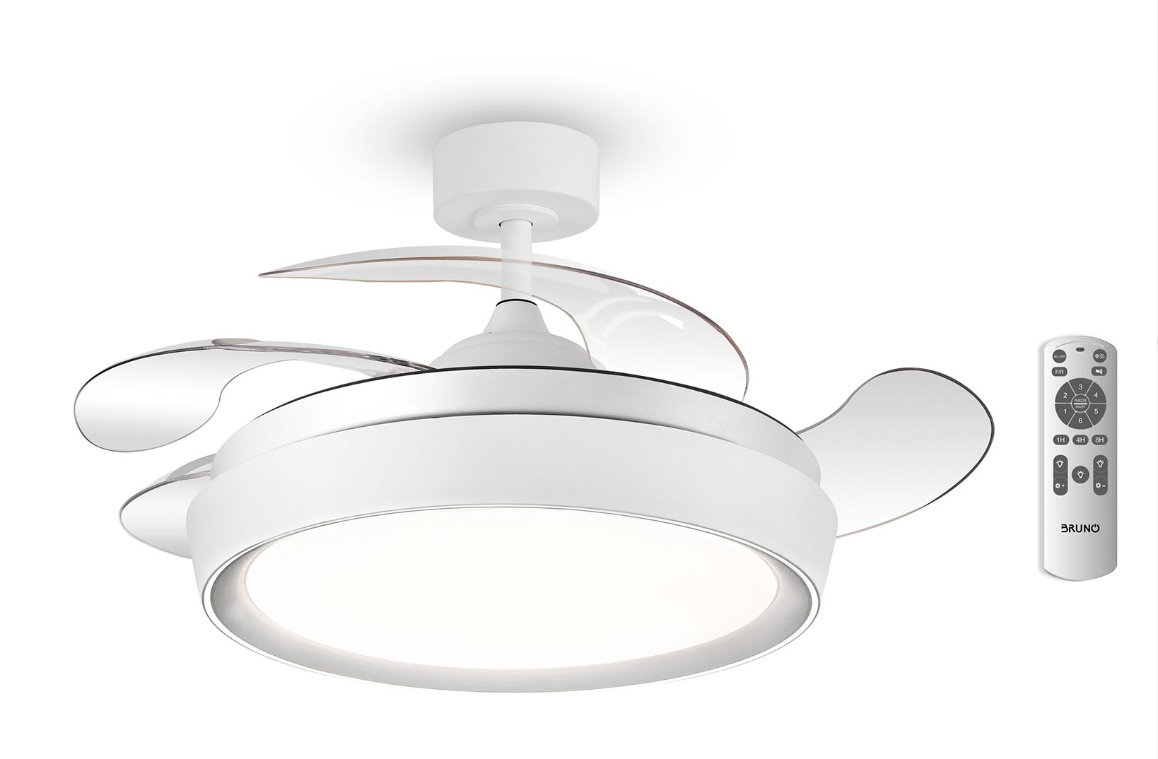 BRN-0227 BRUNO ανεμιστήρας οροφής με LED φως BRN-0227, AC 82W, 42", Φ107x47εκ, λευκός - Image 1