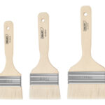 DELI σετ πινέλα βαφής DL528101 με φυσικές τρίχες, ξύλινη λαβή, 50/75/100mm, 3τμχ