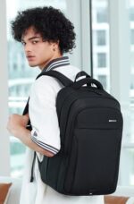 GOLDEN WOLF τσάντα πλάτης GB00711 με θήκη laptop 15.6", 27L, μαύρη - Image 2
