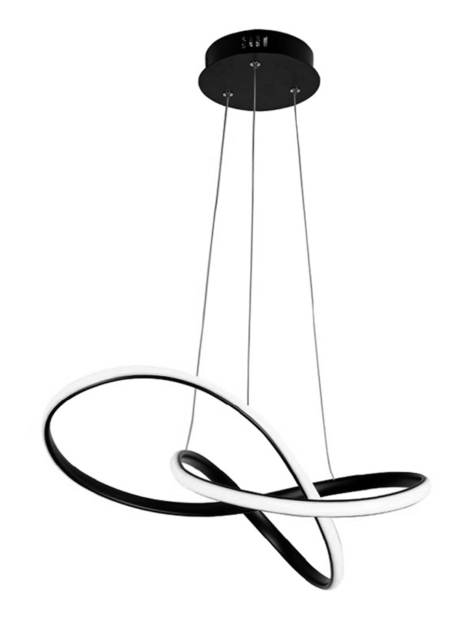 HLL-0180 POWERTECH LED φωτιστικό οροφής HLL-0180, 50W, 4000K, Φ60cm x 120cm, μαύρο - Image 1
