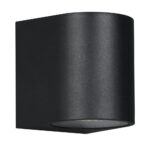 POWERTECH φωτιστικό τοίχου HLL-0187 για GU10 λάμπα, μεταλλικό, IP65, μαύρο