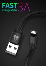 POWERTECH Καλώδιο USB σε Lightning eco round PTR-0082, copper, 1m, μαύρο - Image 2