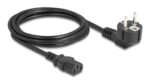 DELOCK καλώδιο τροφοδοσίας 81326, 3x 0.75mm², 2m, μαύρο - Image 2