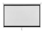 BRATECK οθόνη προβολής projector τοίχου/οροφής ESBA100, 221x124cm, 16:9/100", πτυσσόμενη