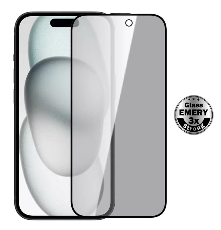TGC-0767 POWERTECH tempered glass Emery Private 5D TGC-0767 για iPhone 16, full glue - Image 1