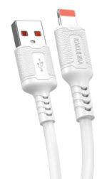 KAKUSIGA καλώδιο Lightning σε USB KSC-984, σιλικόνης, 3Α, 480Mbps, 1m, λευκό