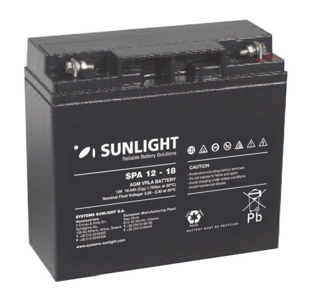 12v18a Sunlight Μολύβδου 12V.18A - Image 1