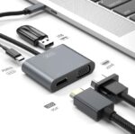 XO HUB001 4 IN 1 TYPEC TO HDMI/VGA/USB3.0/PD CHARGING - Image 3