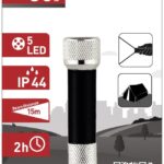 Entac Φακός 5 LED Μπρελόκ Μαύρο