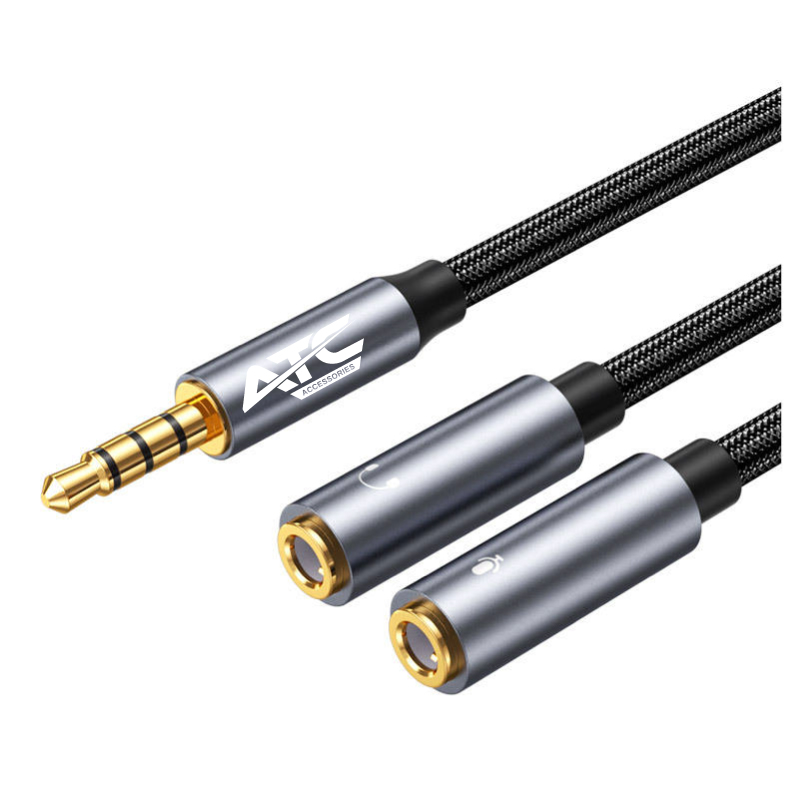 1_5__1_1 Μετατροπέας ATC HQ 3.5mm 4PIN Θηλ. Σε 2x 3.5mm 0.35m - Image 1