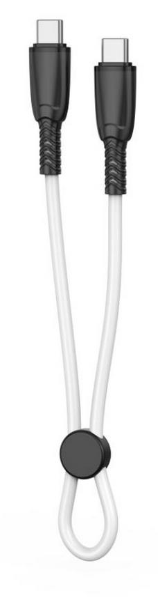 23448 XO NB-Q248B ΚΑΛΩΔΙΟ ΦΟΡΤΙΣΗΣ SALUO SERIES SILICONE PD ΣΕ Type-C, 60W, 25cm, ΛΕΥΚΟ - Image 1