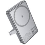 HOCO POWERBVANK Q36A SUNLIGHT, 10000MAH, MAG.WIRELESS CHARGE 15W,FOLD STAND, PD20W, ΓΚΡΙ - Image 2