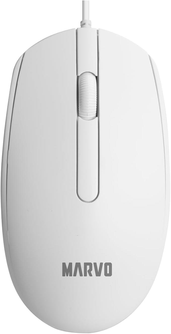30964 MARVO MS003 ΕΝΣΥΡΜΑΤΟ GAMING ΠΟΝΤΙΚΙ, ΛΕΥΚΟ - Image 1
