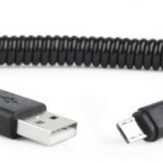 CABLEXPERT ΚΑΛΩΔΙΟ MICRO USB SPIRAL , 1.8m BLACK