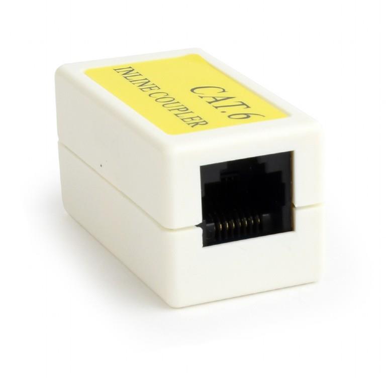 7052 GEMBIRD CAT6 LAN IN-LINE RJ45 EXTENSION ΛΕΥΚΟ - Image 1