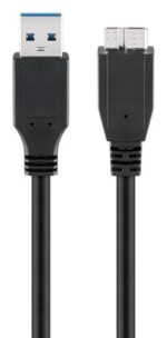GOOBAY καλώδιο USB 3.0 σε USB 3.0 micro Τype B 95169, 15W, 5Gbps, 1m, μαύρο - Image 2
