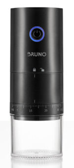 BRUNO ηλεκτρικός μύλος καφέ BRN-0256, επαναφορτιζόμενος, με 39 επίπεδα άλεσης, μαύρος