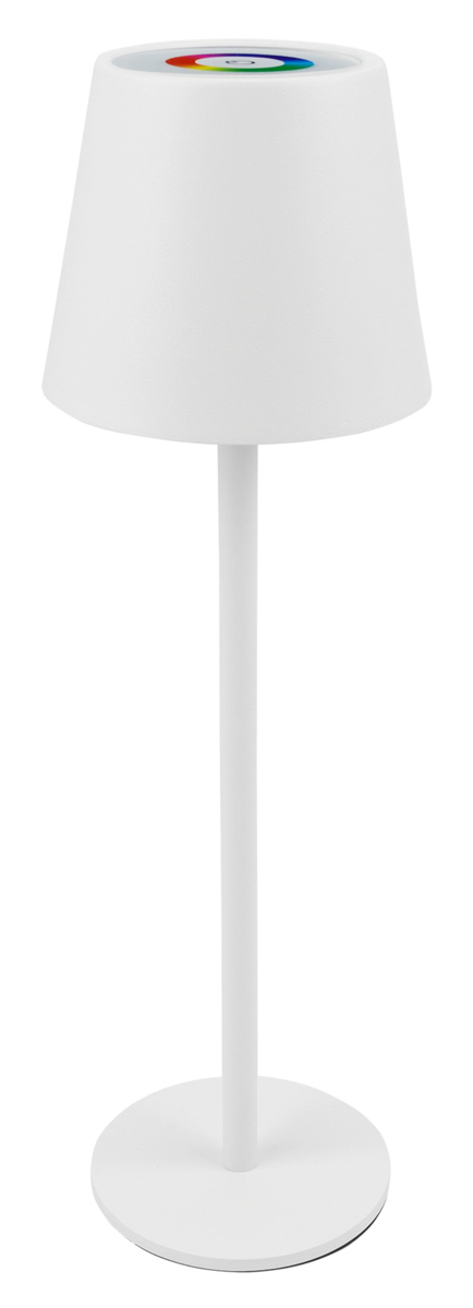HLL-0196 POWERTECH LED επιτραπέζιο φωτιστικό HLL-0196, RGB, ρυθμιζόμενο, επαναφορτιζόμενο, λευκό - Image 1