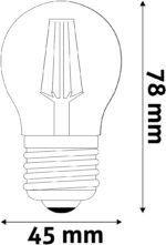 Avide LED Filament Σφαιρική 4.9W E27 Θερμό 2700K Super Υψηλής Φωτεινότητας - Image 3