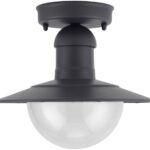 Avide Εξωτερικό Φωτιστικό Οροφής Imperial 1xE27 IP44 Ανθρακί