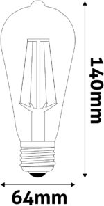Avide LED White Filament ST64 8.5W E27 WW 2700K - Image 4