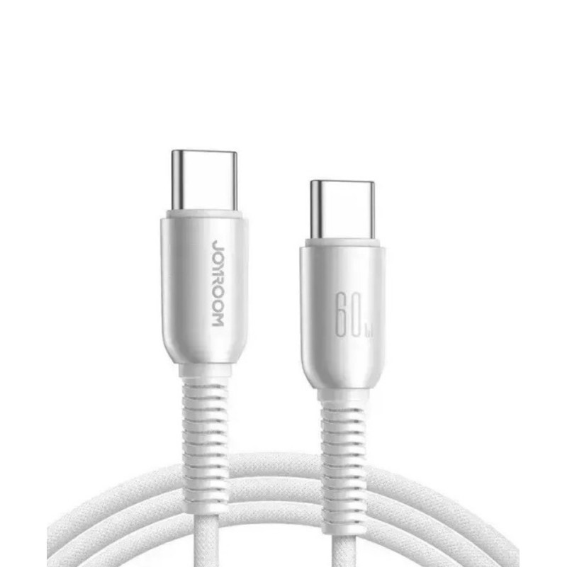 joyroom-s-a51-braided-usb-c-se-lightning-kalwdio-60w-1-2m-gkri-1718 Joyroom S-A51 Braided USB-C to Lightning Cable 60W Γκρι 1.2m - Image 1