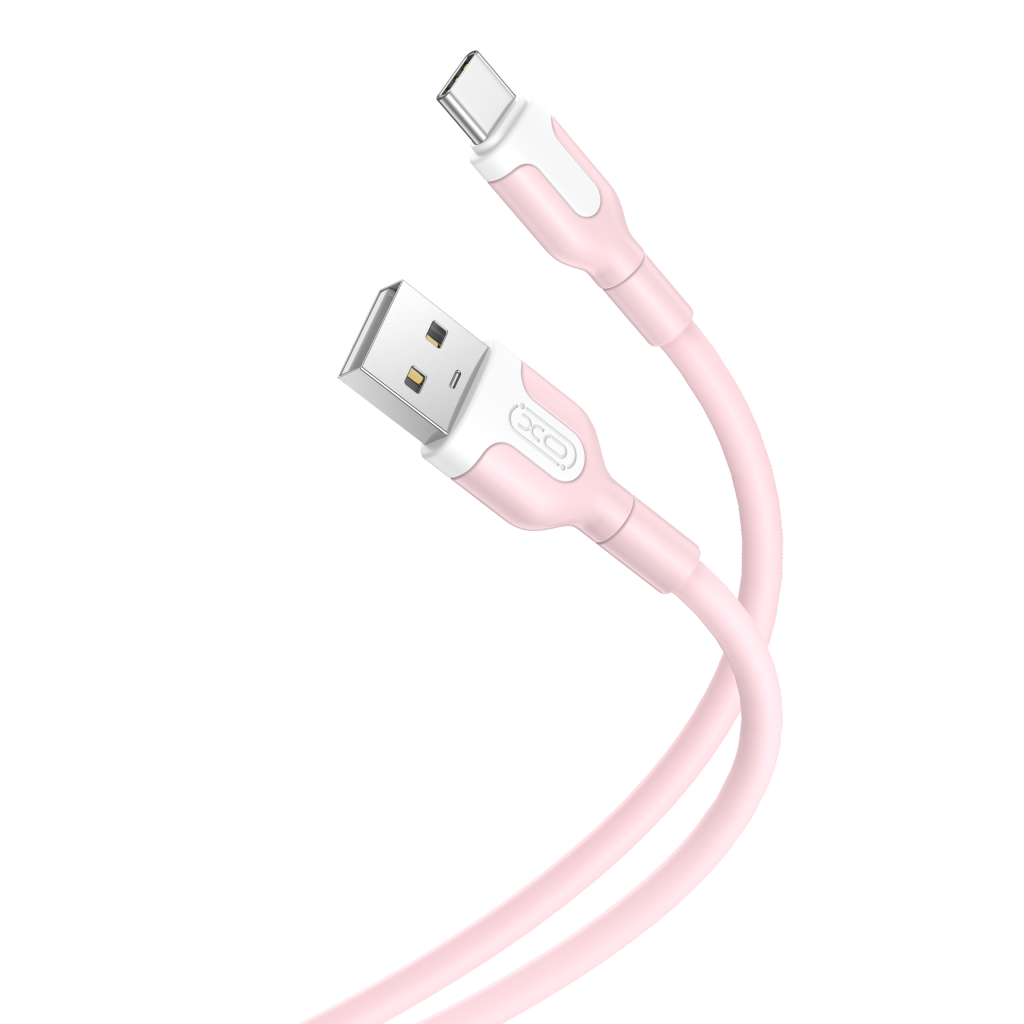 l_1_3 XO NB212 2.1A USB Καλώδιο Για Type-C 1m Ρόζ - Image 1