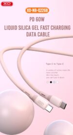 XO NB-Q226B Καλώδιο Φόρτισης - Data 60W Type-C σε Type-C 1m Ροζ - Image 5