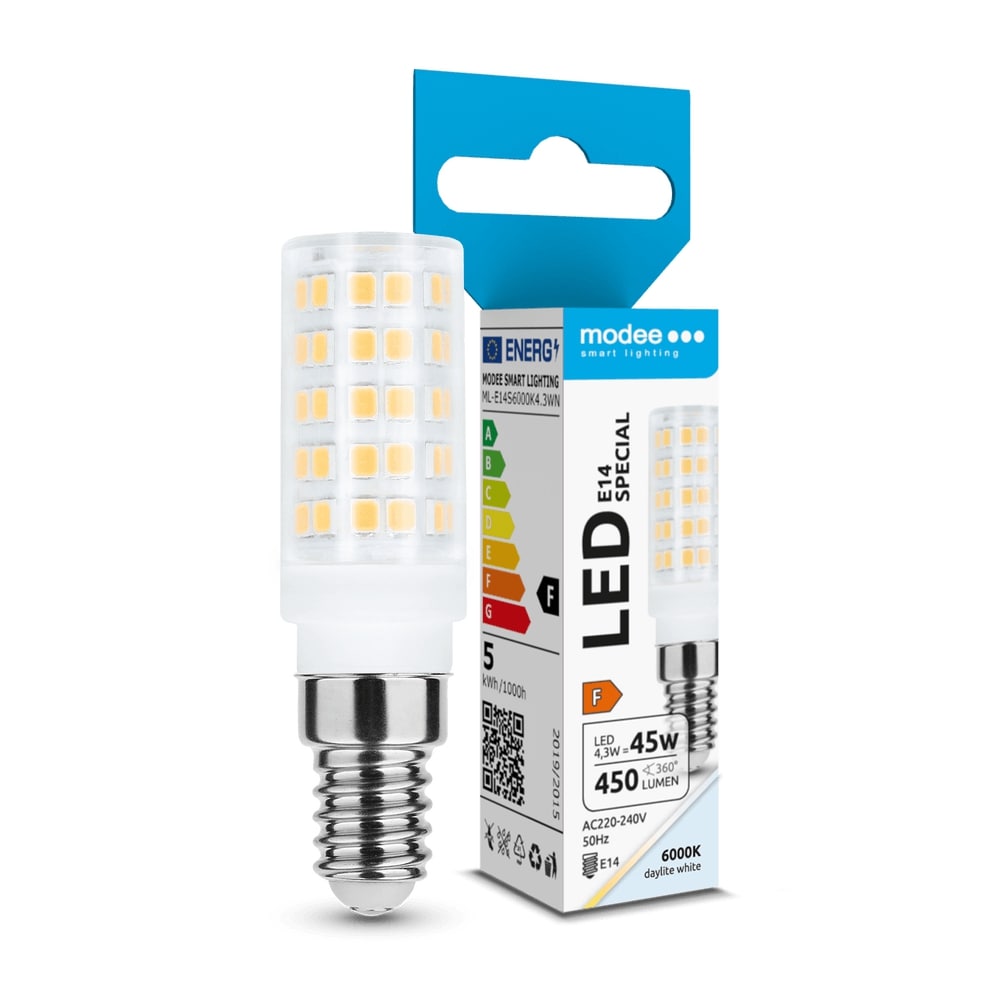 media-1690449996725 Modee Lighting LED Κεραμική Λάμπα 4,3W E14 360° 6000K (450 lumen) ERP - Image 1