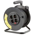 Technik Professional Στροφείο 4 Θέσεων 25m 1,5mm2 Μαύρο