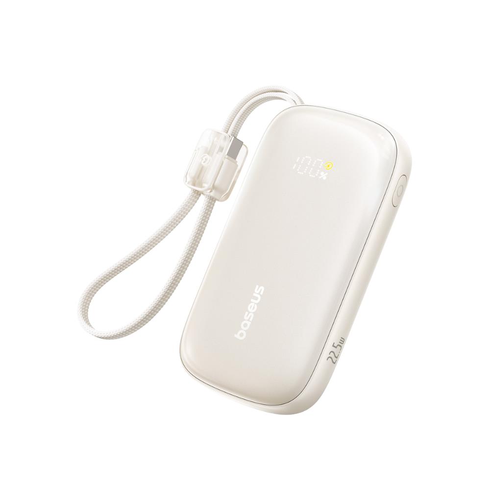 31891 BASEUS ENERFILL FC21 QPOW3 ULTRA, POWERBANK, 10000MAh, ΜΕ ΚΑΛΩΔΙΟ LIGHTNING, 22.5W, ΜΕ ΨΗΦΙΑΚΗ ΟΘΟΝΗ, ΤΙΤΑΝΙΟ - Image 1