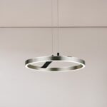 POWERTECH LED φωτιστικό οροφής HLL-0202, 29W, 4000K, Φ38x120cm, ασημί/μαύρο - Image 2