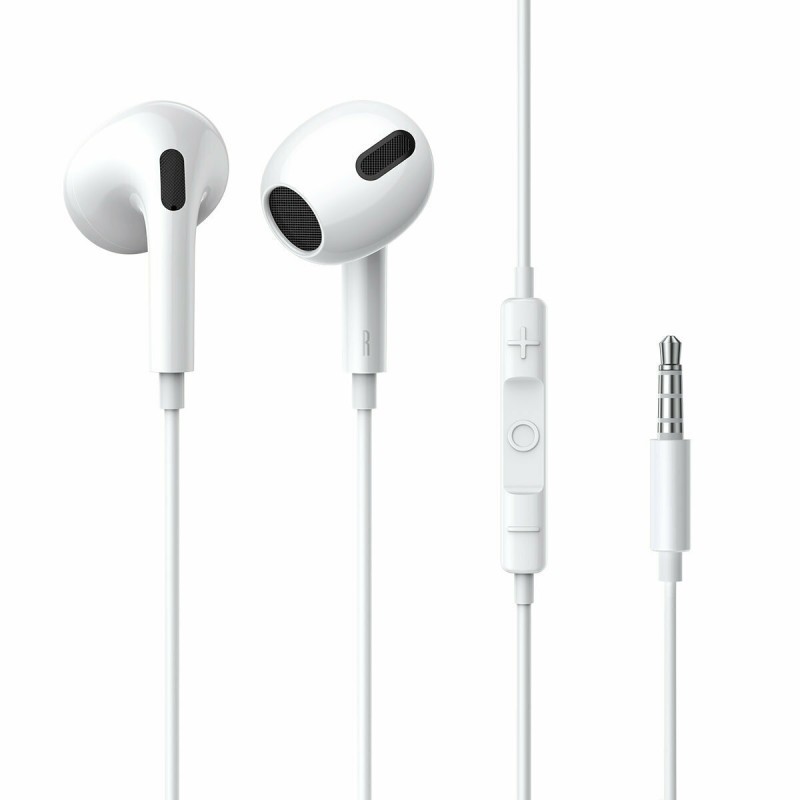 baseus-h17-earbuds-handsfree-me-bysma-3-5mm-leyko-511 Baseus H17 Earbuds Handsfree με Βύσμα 3.5mm Λευκό - Image 1