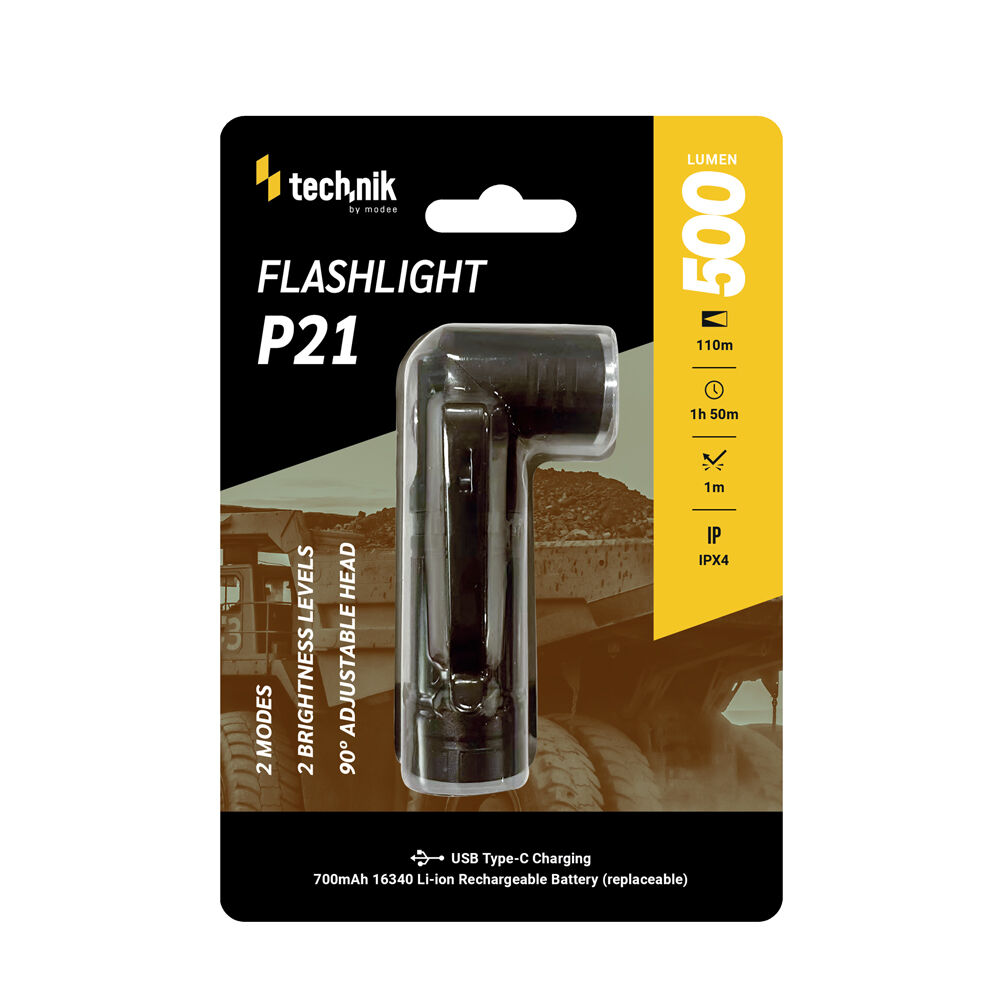 media-1759474627904 Technik P21 Φακός 700mAh OSRAM P8 LED 500lm - Image 1
