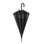 Umbrella Gent Golf 65/8 Aut. black with border stripe καφέ - Image 2