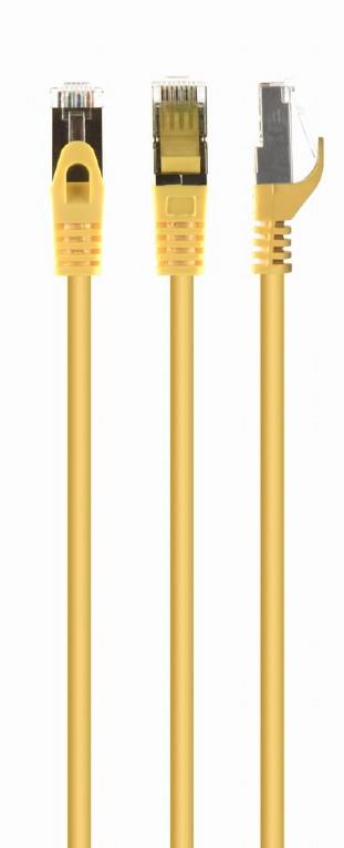 27873 CABLEXPERT ΚΑΛΩΔΙΟ S/FTP CAT6A 0.5m, LSZH, ΚΙΤΡΙΝΟ - Image 1