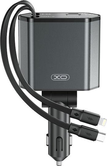 32457 XO BCC71 ΦΟΡΤΙΣΤΗΣ ΑΥΤΟΚΙΝΗΤΟΥ, 2 ΕΝΣΩΜΑΤΩΜΕΝΑ ΚΑΛΩΔΙΑ, 2 ΘΥΡΕΣ, 108W, ΜΑΥΡΟ - Image 1