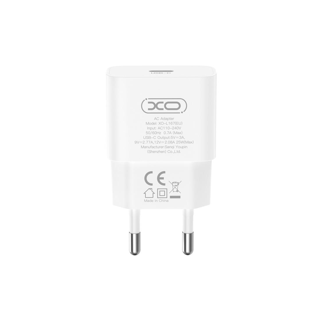 32710 XO L167, ΦΟΡΤΙΣΤΗΣ ΓΡΗΓΟΡΗΣ ΦΟΡΤΙΣΗΣ, 25W, TYPE-C, ΛΕΥΚΟΣ - Image 1