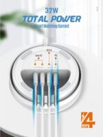 LDNIO σταθμός φόρτισης AW003, USB-C/3x USB/wireless, 32W, PD/QC, λευκός - Image 2