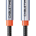 CABLETIME καλώδιο προέκτασης ήχου 3.5mm CT-AE35M, gold plated, 3m, μαύρο