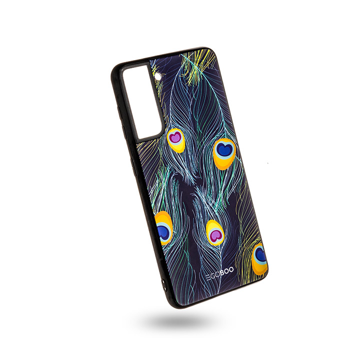 SS21DTPUPEAC EGOBOO backcover for Samsung S21, Peacock - Image 1