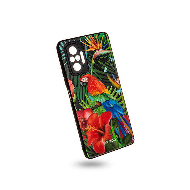 XNOT10PDTPUJUNGP EGOBOO backcover for Xiaomi Redmi Note 10 Pro, Jungle Parrot - Image 1