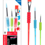 ARTIX PAINTS σετ παιδικών πινέλων ζωγραφικής PP279, διάφορα χρώματα, 3τμχ