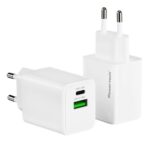 POWERTECH φορτιστής τοίχου PT-1551, USB/USB-C, 45W, GaN, AVS, λευκός - Image 2