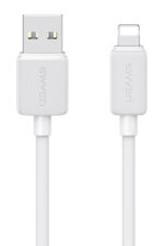 USAMS καλώδιο Lightning σε USB US-SJ694, 2.4A, 480Mbps, 2m, λευκό