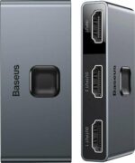 BASEUS MATRIX, ΔΙΑΚΟΠΤΗΣ HDMI SWITCH 2 ΣΕ 1, 1 ΣΕ 2, ΓΚΡΙ